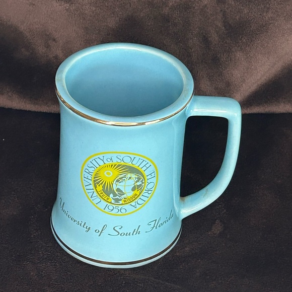 Vintage University of South Florida Blue Mug. 4” Tall by 3” Great Condition - Picture 3 of 5